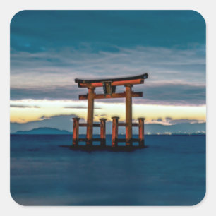 Sticker Carré Temple-Torii-Porte Japonaise