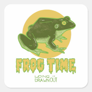 Sticker Carré Temps de grenouille
