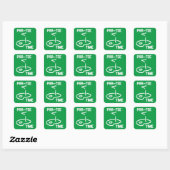 Sticker Carré Temps partiel blanc (Feuille)