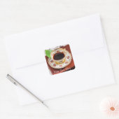 Sticker Carré Temps pour la conception de thé (Enveloppe)