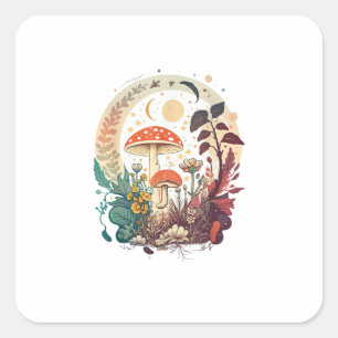 Sticker Carré Tendance esthétique Goblincore et Cottagecore pour