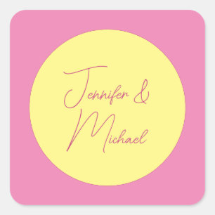 Sticker Carré Tendance Minimaliste Moderne Plaine Simple Couleur