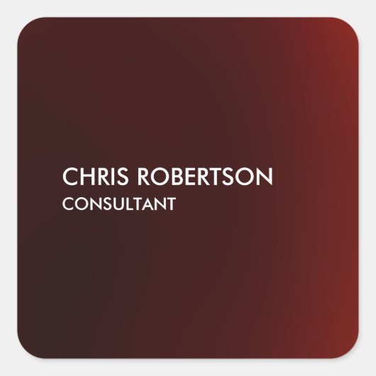 Sticker Carré Tendance moderne rouge foncé (Devant)