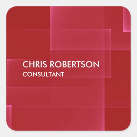 Sticker Carré Tendance moderne rouge foncé (Devant)