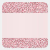 Sticker Carré Tendance Rose Gold Pailleté Regardez Ajoutez Votre (Devant)