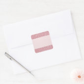 Sticker Carré Tendance Rose Gold Pailleté Regardez Ajoutez Votre (Enveloppe)
