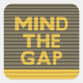 Sticker Carré Tenez compte de l'écart 1 (Devant)