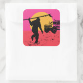 Sticker Carré Tenez vos chevaux en sas (Sac)