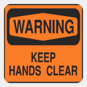 Sticker Carré Tenir les mains claires