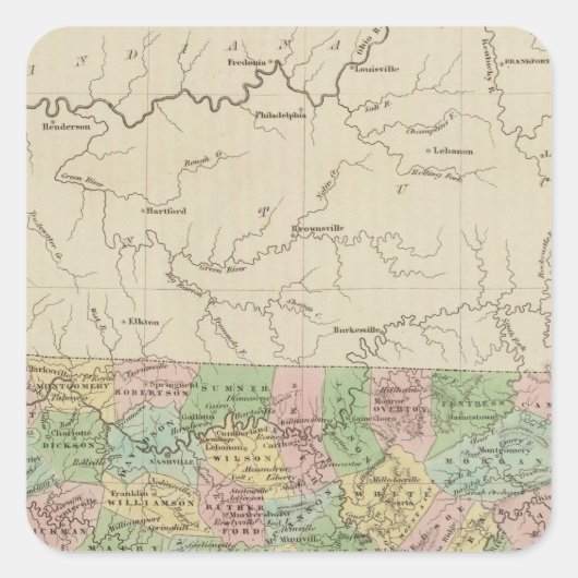 Sticker Carré Tennessee 4 (Devant)