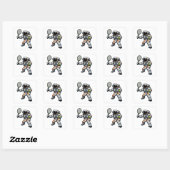 Sticker Carré Tennis Astronaute (Feuille)