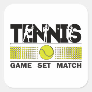 Sticker Carré Tennis - Match Jeu