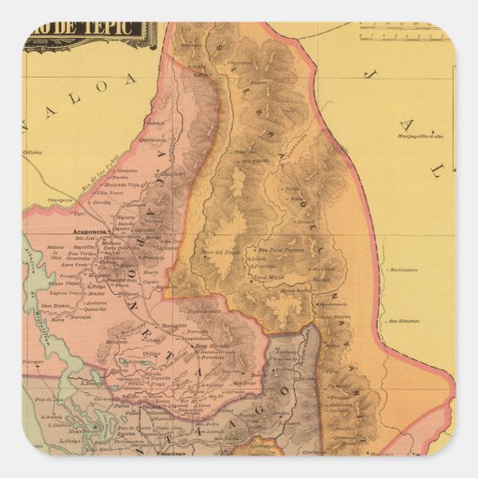 Sticker Carré Tepic, Nayarit (Devant)