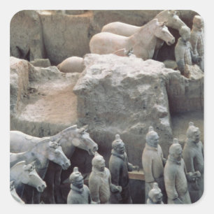Sticker Carré Terracotta Army, dynastie Qin, 210 av. J.-C.