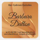 Sticker Carré Terracotta Ocher Or Beige (Devant)