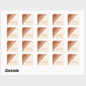 Sticker Carré Terracotta Ombre | Boho minimaliste (Feuille)