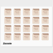Sticker Carré Terracotta Rustique Boho Arched Mariage moderne (Feuille)