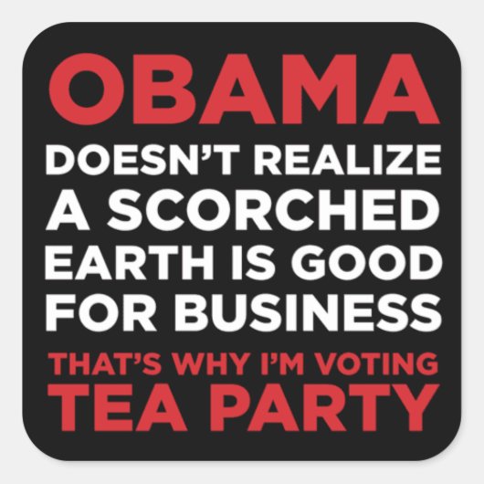 Sticker Carré Terre balisée (Devant)