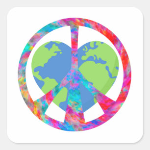 Sticker Carré Terre d'amour pacifique