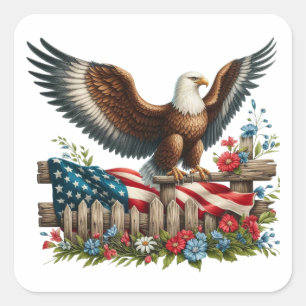 Sticker Carré Terre de la liberté, 250 ans de liberté