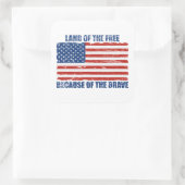 Sticker Carré Terre De La Liberté À Cause Du Courageux (Sac)