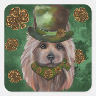 STICKER CARRÉ  TERRIER AUSTRALIEN  