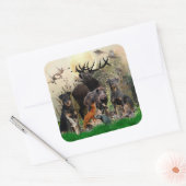 Sticker Carré Terrier de chasse allemand (Jagdterrier) (Enveloppe)