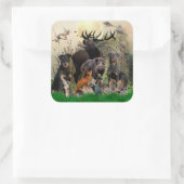 Sticker Carré Terrier de chasse allemand (Jagdterrier) (Sac)