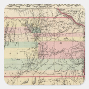 Sticker Carré Territoires du Nouveau Mexique et de l'Utah