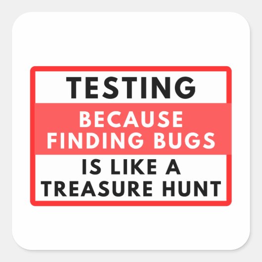 Sticker Carré Test de la chasse (Devant)