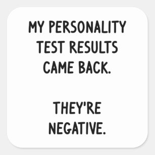 Sticker Carré Test de personnalité