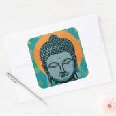 Sticker Carré Tête de bouddha zen (Enveloppe)