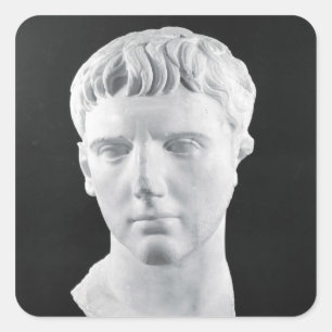 Sticker Carré Tête de César Augustus