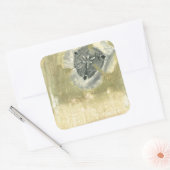 Sticker Carré Tête de fleurs Abstraite de texture laquée (Enveloppe)