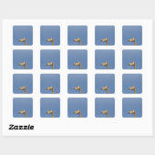 Sticker Carré Tête de Giraffe (Feuille)