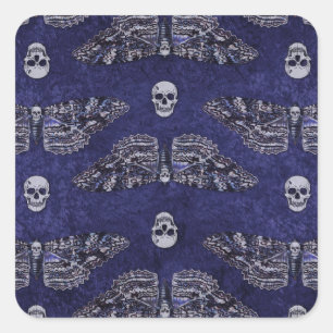 Sticker Carré Tête de mort tombée Tête de mort et crâne