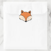 Sticker Carré Tête de renard simple (Sac)