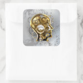 Sticker Carré Tête de vapeur avec manomètre (Sac)