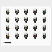 Sticker Carré Tête de zombie (Feuille)