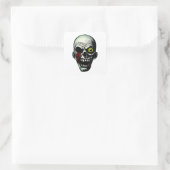 Sticker Carré Tête de zombie (Sac)