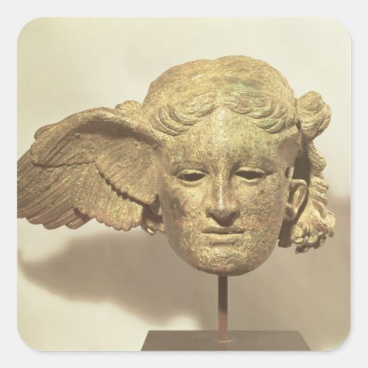 Sticker Carré Tête d'Hypnos, ou sommeil (Devant)