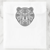 Sticker Carré Tête d'ours de style (Sac)