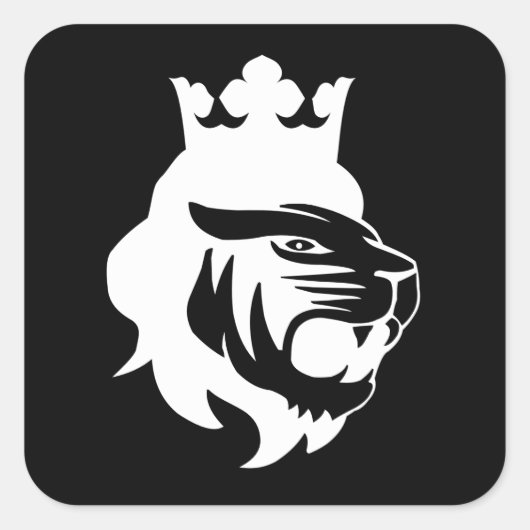 Sticker Carré Tête du lion (Devant)