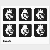 Sticker Carré Tête du lion (Feuille)