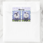 Sticker Carré Têtes mignonnes et Queues Moutons (Sac)