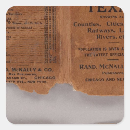 Sticker Carré Texas 5 (Devant)