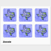 STICKER CARRÉ TEXAS BLUEBONNETS (Feuille)