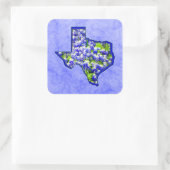 STICKER CARRÉ TEXAS BLUEBONNETS (Sac)