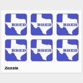 Sticker Carré Texas Bred (Feuille)