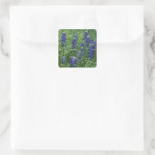 Sticker Carré Texas, Lac Buchanan. Texas Bluebonnet et Wild (Sac)
